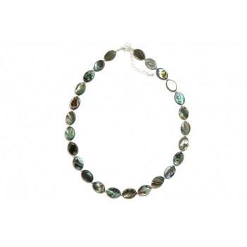 Paua Shell Necklace - Oval Beads